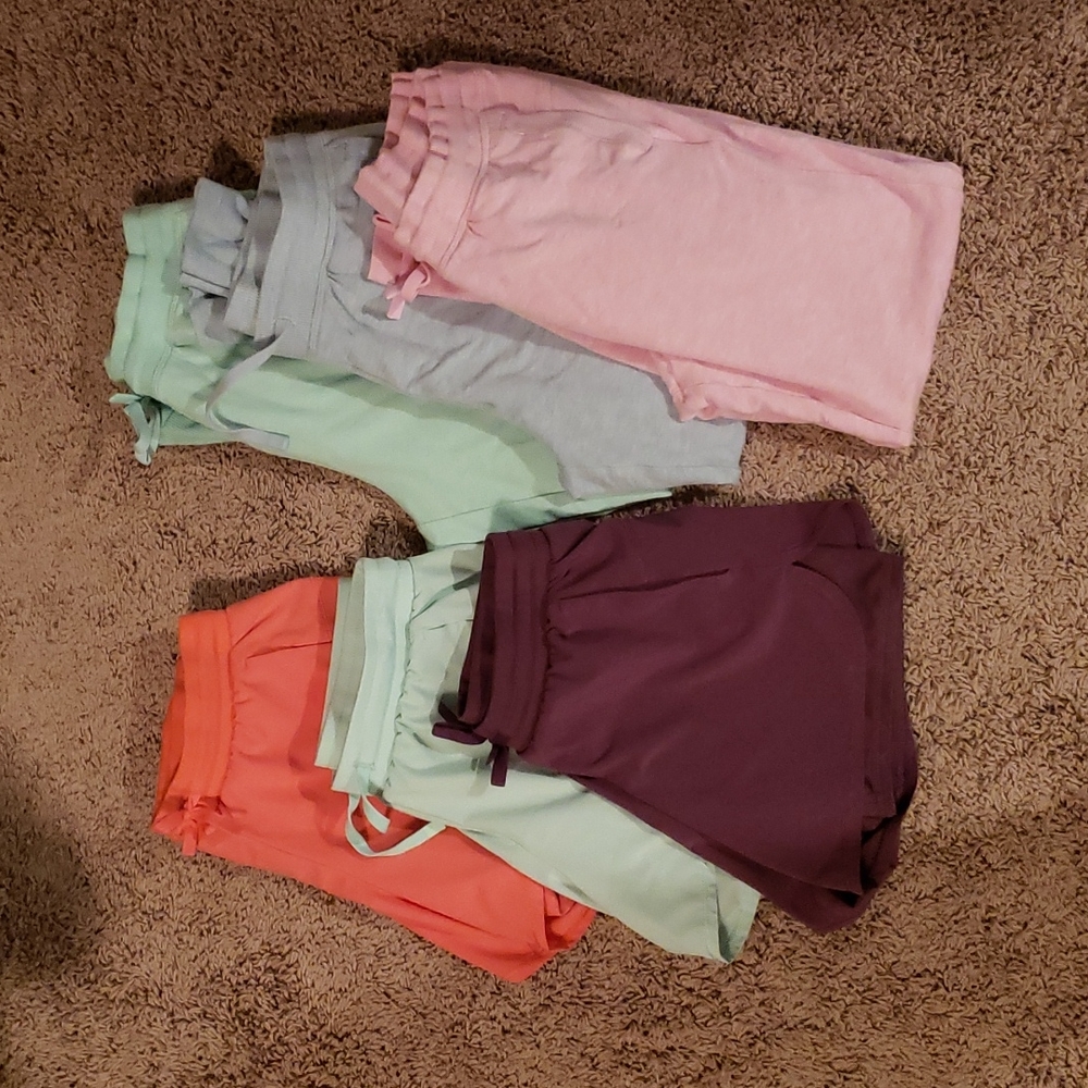 All In Motion Girls Jogger & Running Short LOT OF 6